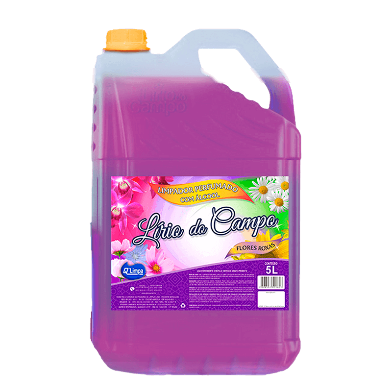 LIMPADOR C/ ÁLCOOL PERFUMADO - 5 LITRO FLORES ROXAS