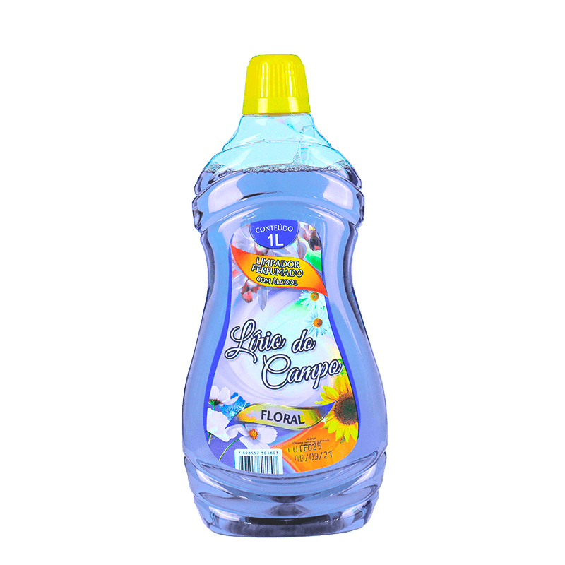 LIMPADOR C/ ÁLCOOL PERFUMADO - 1 LITRO FLORAL AZUL