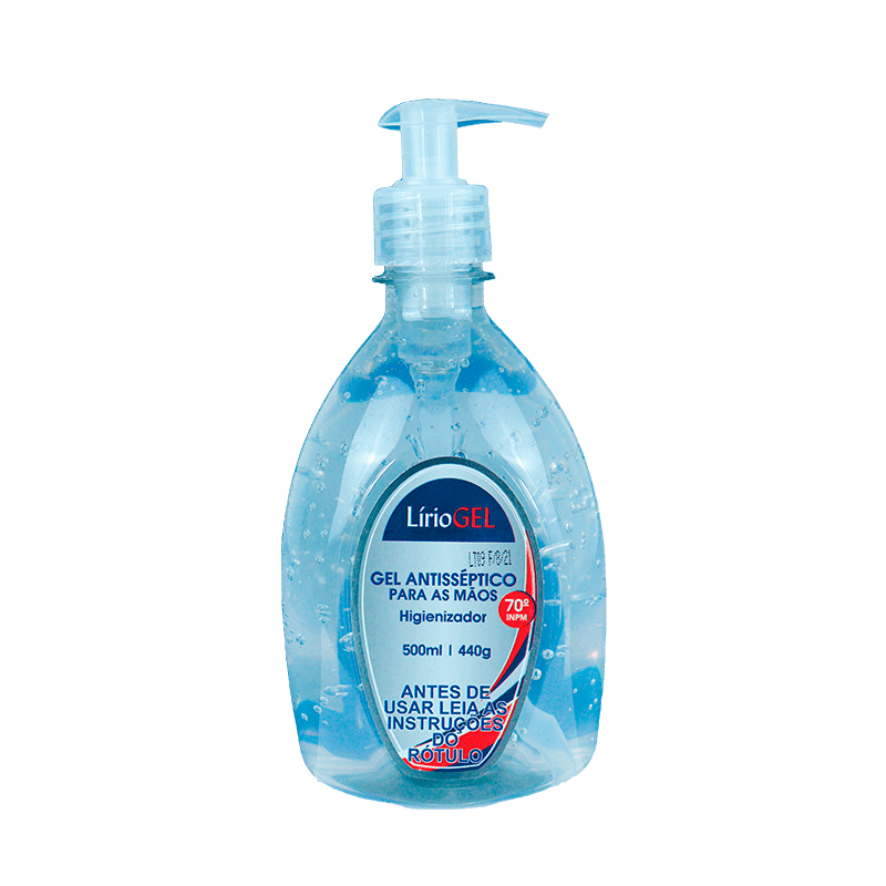 ÁLCOOL GEL PUMP 500ML - LIRIO GEL 440G